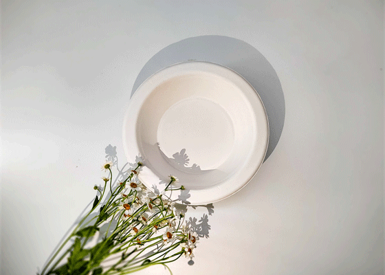 泰国工厂大量现货供应：纸浆模塑餐具;480mL圆碗